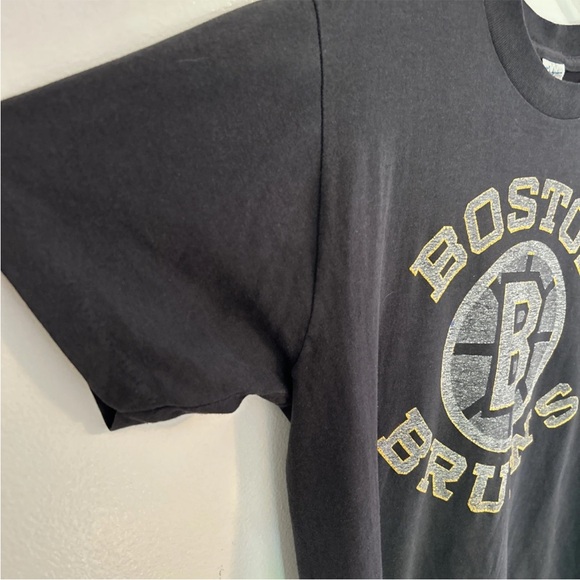 80’s Boston Bruins NHL Hockey Champion Single Stitch Vintage T Shirt Mens Large - Picture 4 of 8
